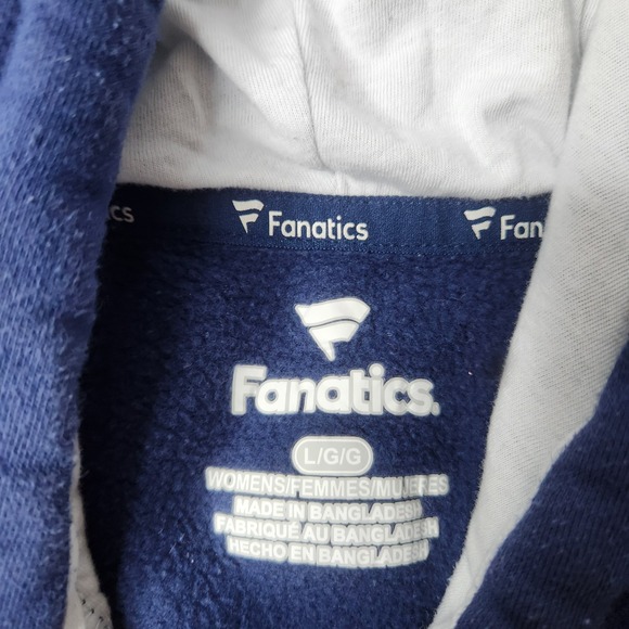 Fanatics Women's Large Notre Dame Heather Navy Block Party Arch Pullover - Picture 4 of 9